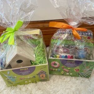 Mondo Llama Birdhouse Food Theme Craft Baskets 2 Pack NWT